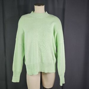 By Together Easy Street Ribbed Knit Tunic Sweater Top S Green Light
